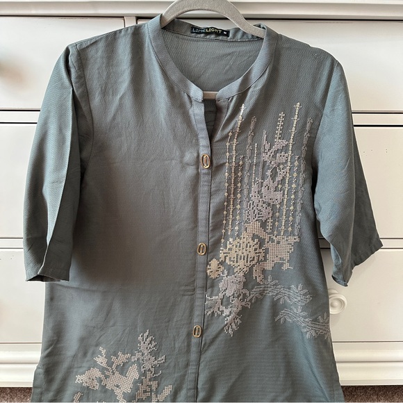 Limelight embroidered long shirt - Picture 6 of 9